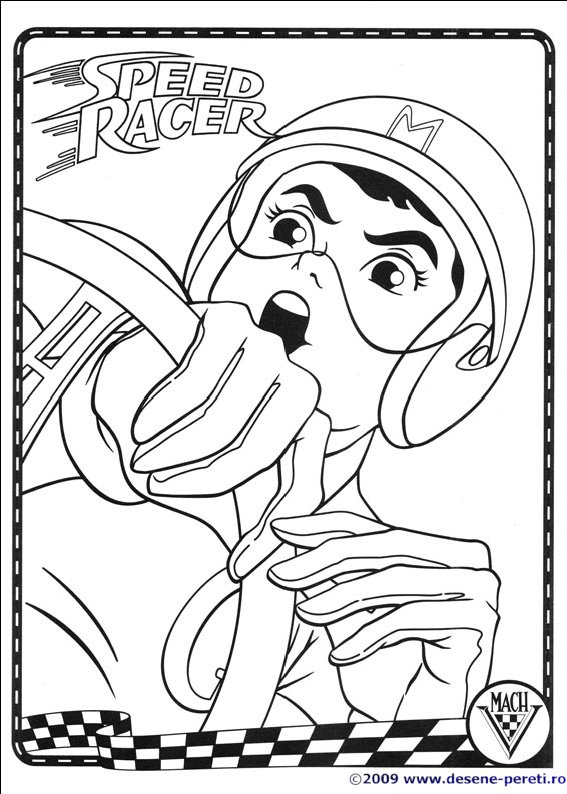 speed racer desene colorat